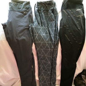 3 pair athletic leggings/pants (Danskin and Avia)